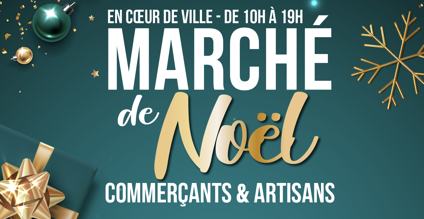 affiche marché de noel commerçants et artisans