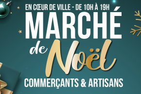 affiche marché de noel commerçants et artisans 